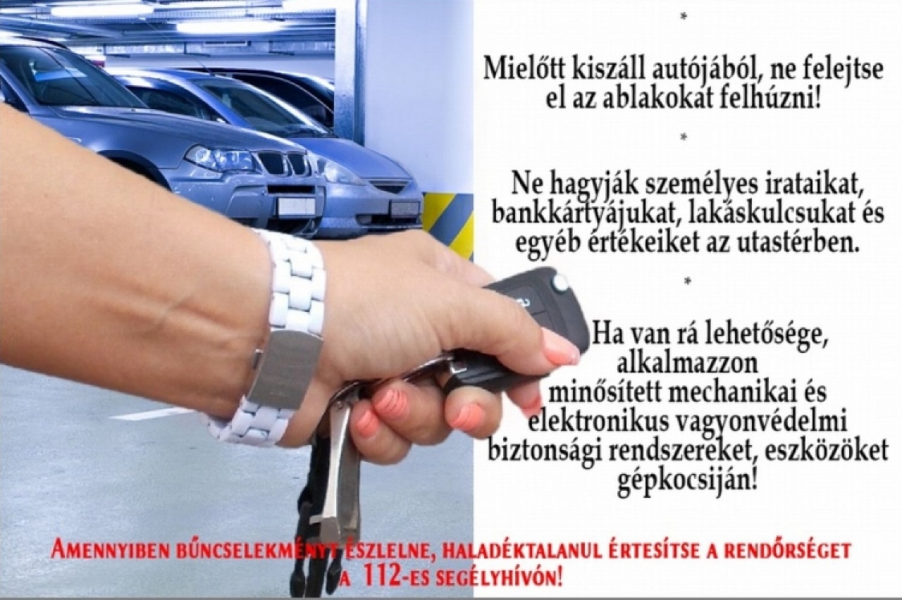 Öt tanács a gépkocsifeltörések megelőzésére