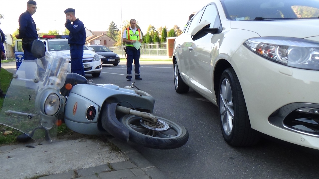 Robogóssal ütközött