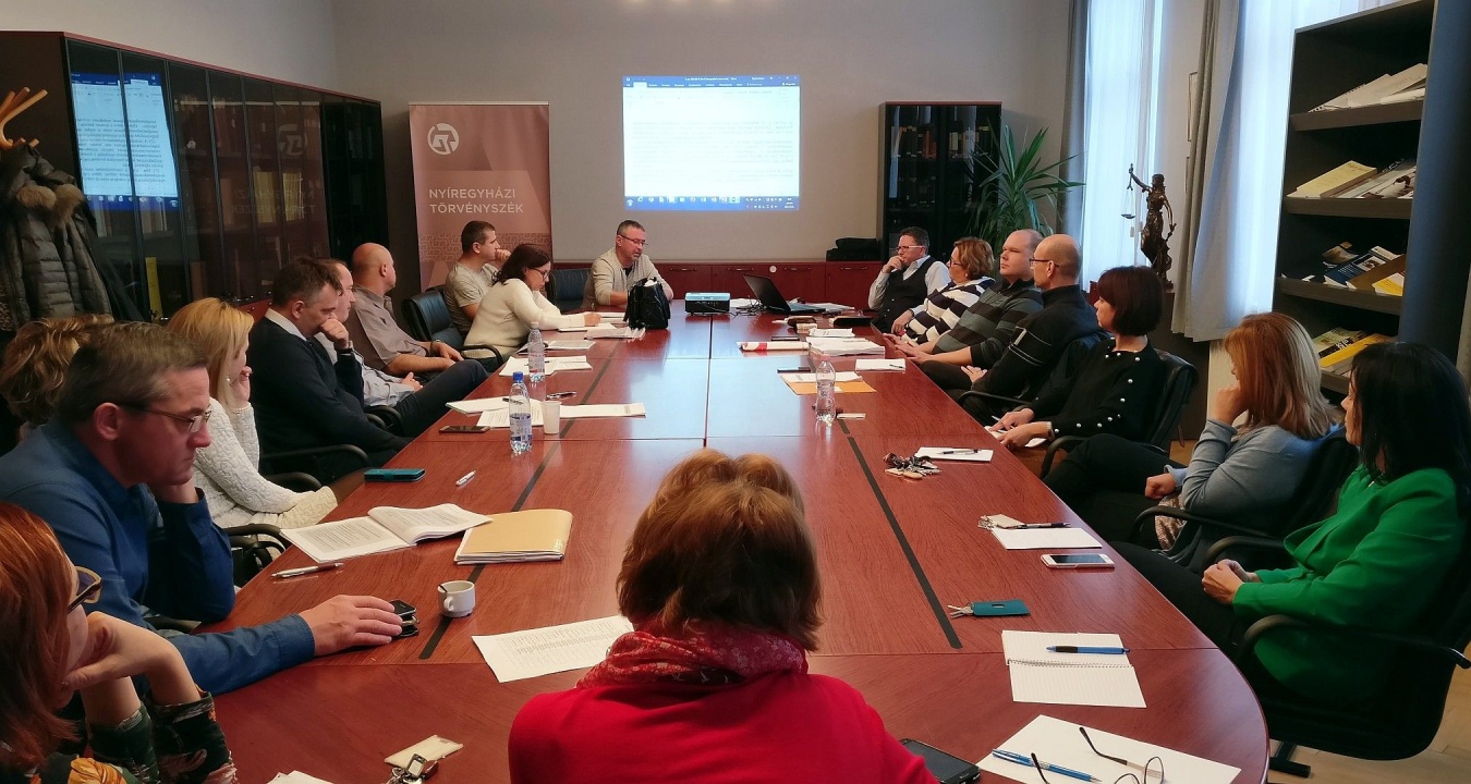 Büntető bírák részére szerveztek képzést a Nyíregyházi Törvényszéken