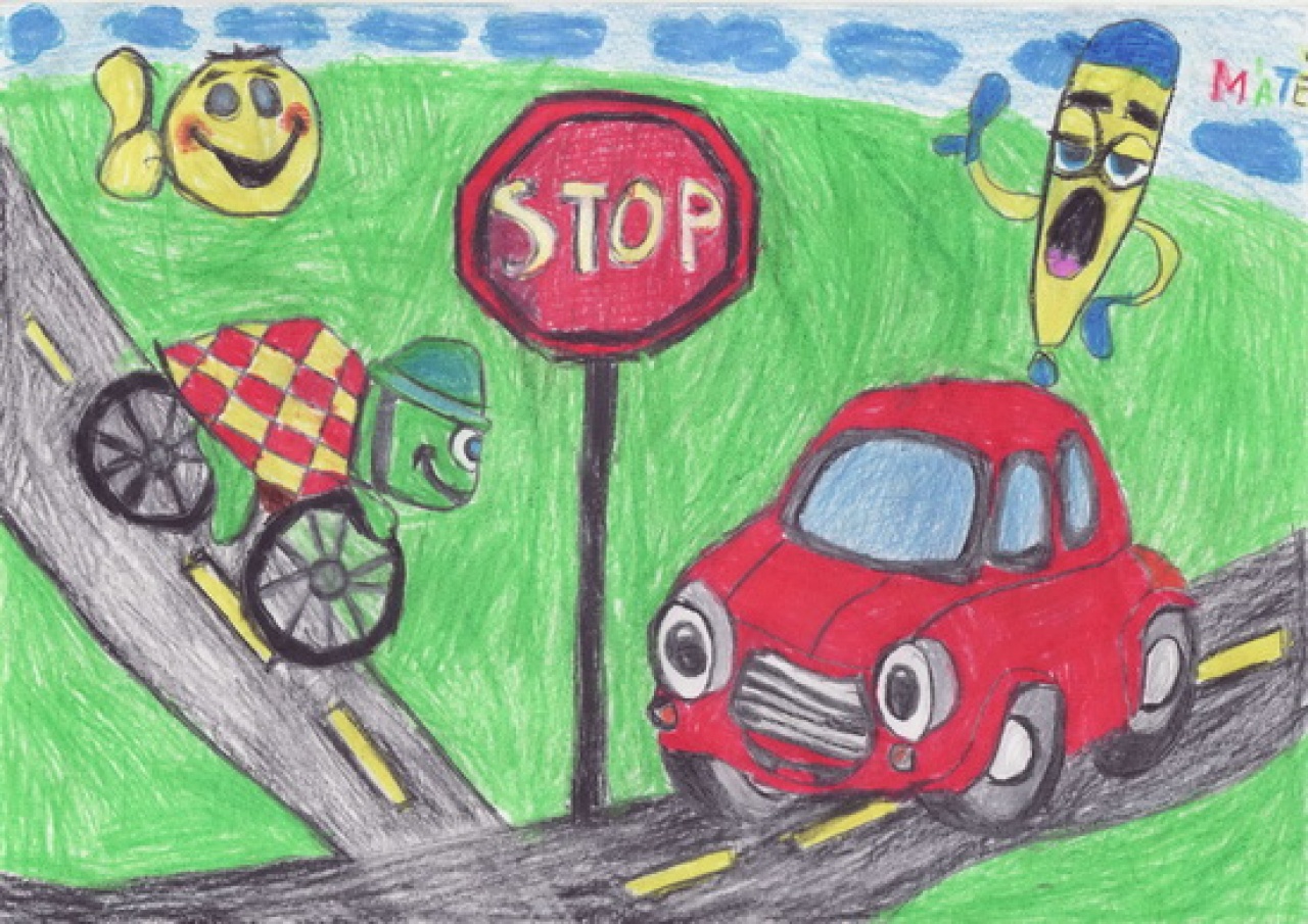 Gyermekrajzpályázat a biztonságos közlekedésről