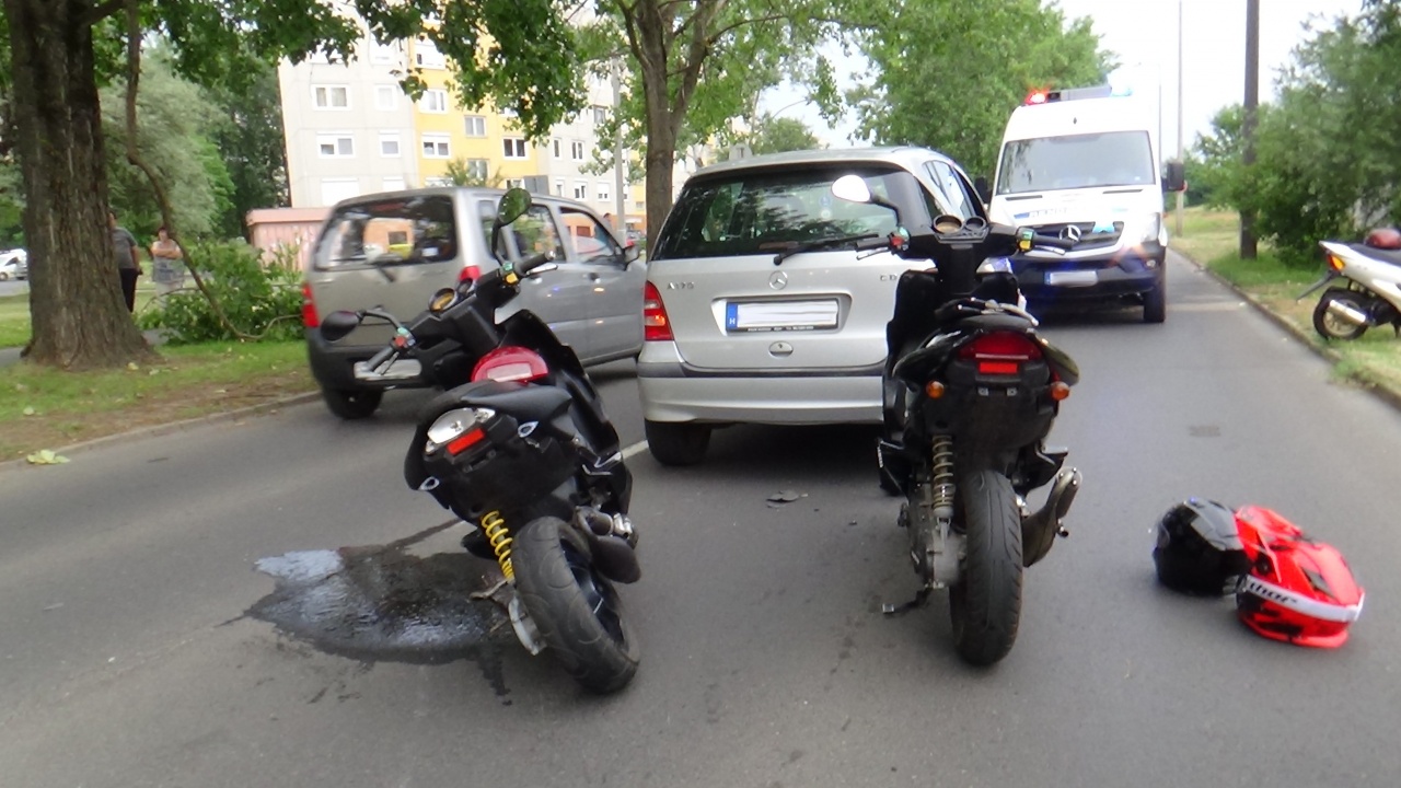 Motoros baleset történt hétfő délután Örökösföldön