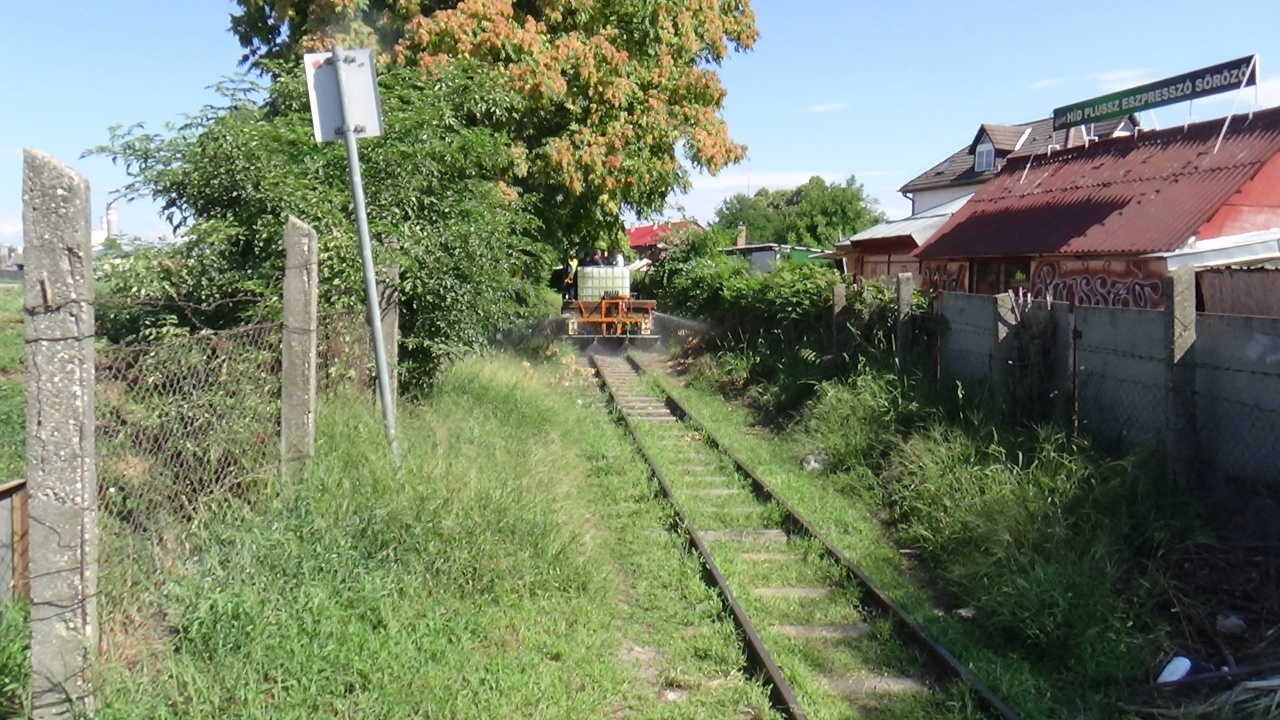 Gyomirtás a kisvasúton – Nyíregyháza és Balsa között dolgoztak ma a szakemberek