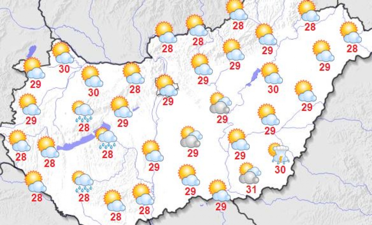 Napos idő várható