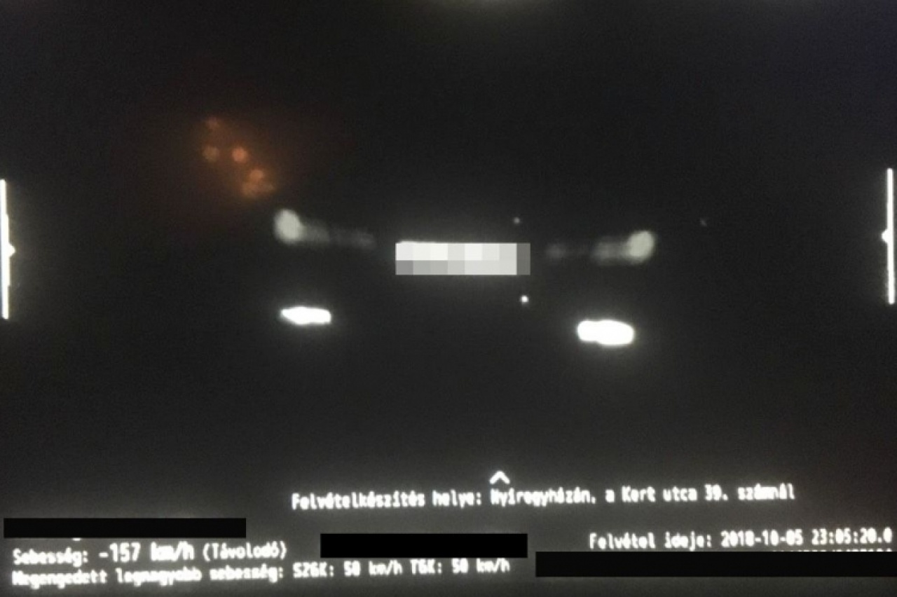 Ismét sok volt a gyorshajtó Nyíregyházán – 50 km/h helyett 157 km/h