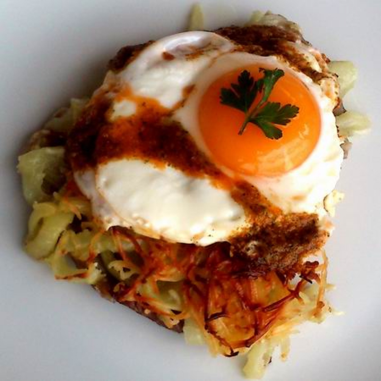 Tükrös tarja, krumplifőzelékkel