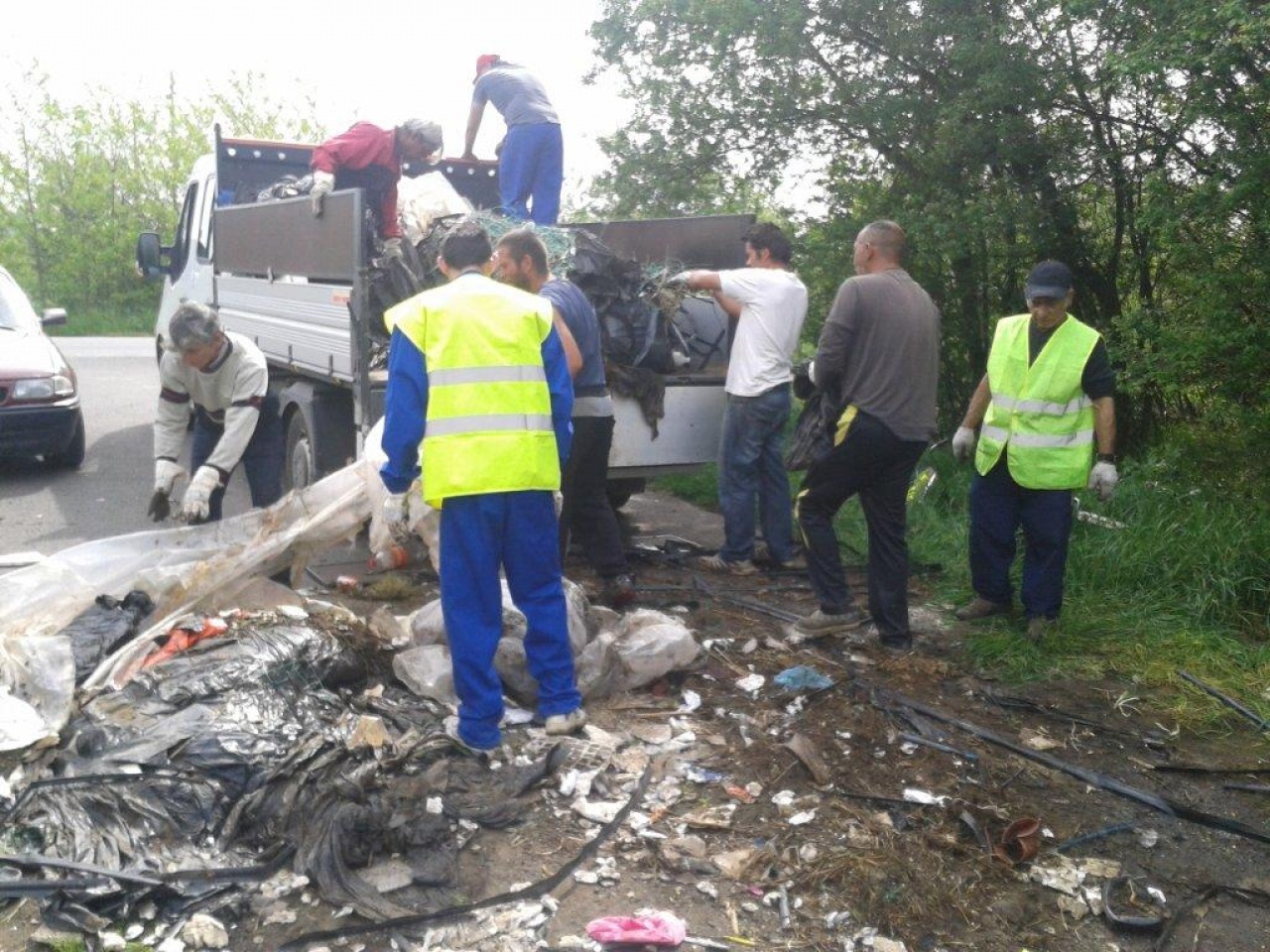 Illegális lerakó a természetvédelmi területen