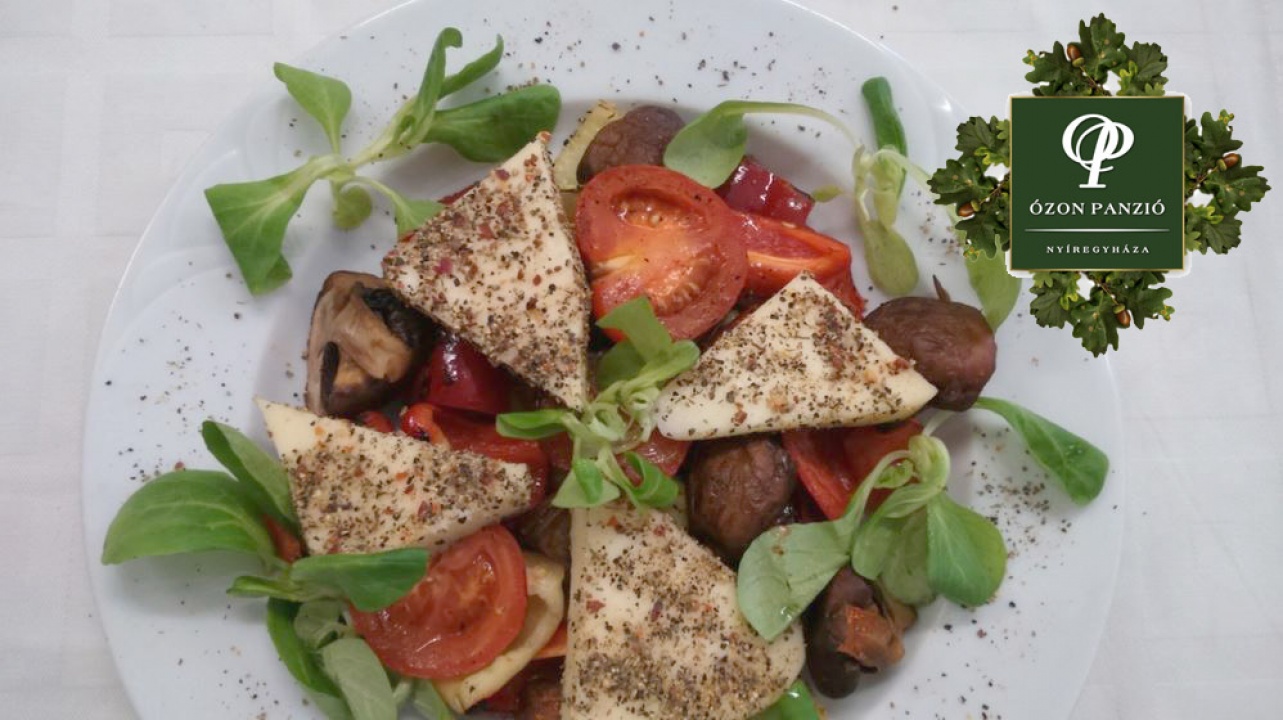 Grillezett gomolya grillzöldségekkel